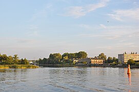 Confluence de Buļļupe avec le Daugava à Mīlestības saliņa.