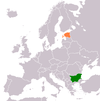 Location map for Bulgaria and Estonia.