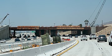 Burbank Ave I-5 overpass under construction in Burbank, California.JPG