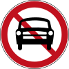 No motor vehicles