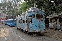 Calcutta blue trams, Kolkata, India.jpg