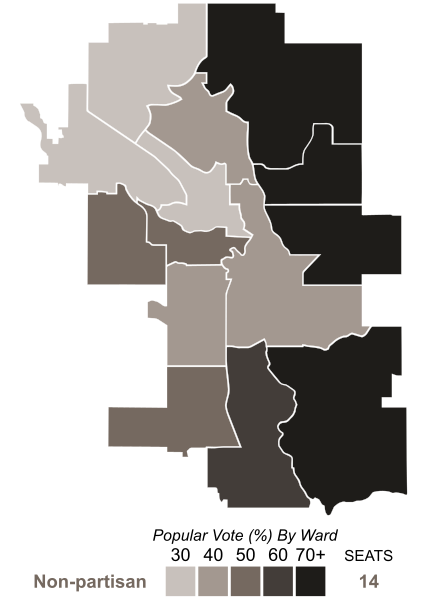 File:Calgary City Council election, 2013 results by ward ...