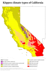 Pienoiskuva sivulle Kalifornian ilmasto