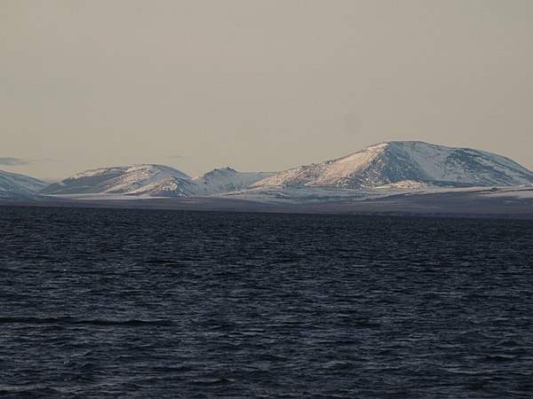 The Kotzebue Sound as seen from Cape Krusenstern National Monument.