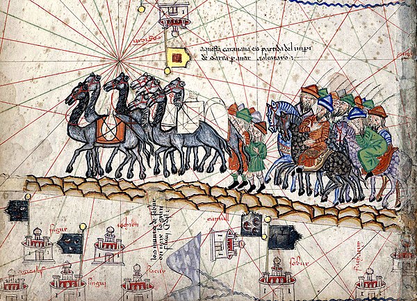 Marco Polo's caravan from the Catalan Atlas