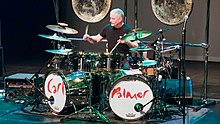 Carl Palmer performs at William Paterson University in Wayne, NJ, as part of Carl Palmer's ELP Legacy Tour celebrating ELP's 50th Anniversary (November 2021) Carl Palmer performs at William Paterson University.jpg