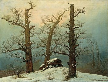 Caspar David Friedrich, Dolmen w śniegu, 1828