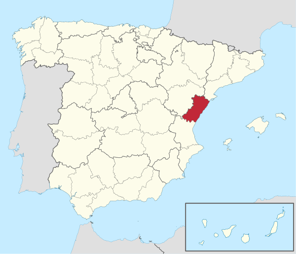Castellon in Spain (plus Canarias).svg