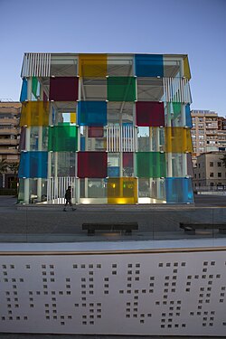 Spain, building of Centre Pompidou Málaga