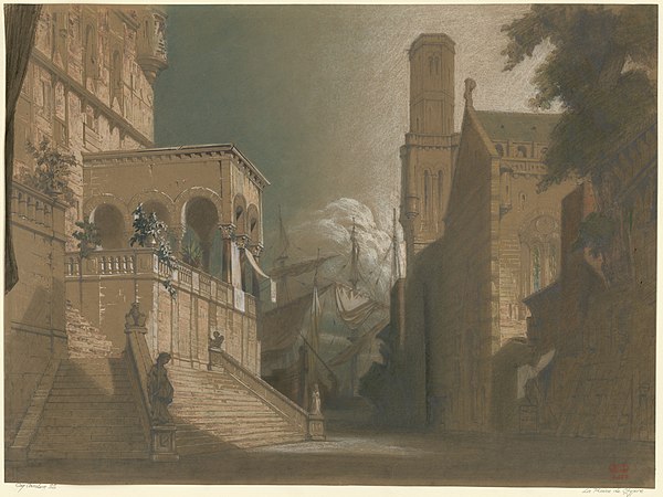 Set design for Act IV by Charles-Antoine Cambon