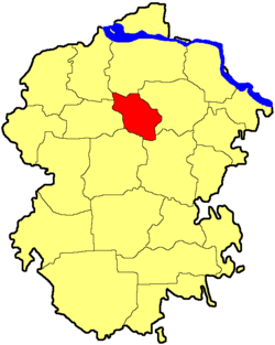 Location of Krasnoarmeysky District in the Chuvash Republic