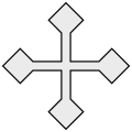 Rutavégű kereszt (Bárczay 117., fr: croix retranchée, de: rautenförmiges Kreuz, la: crux in rhombi figuram de finens)