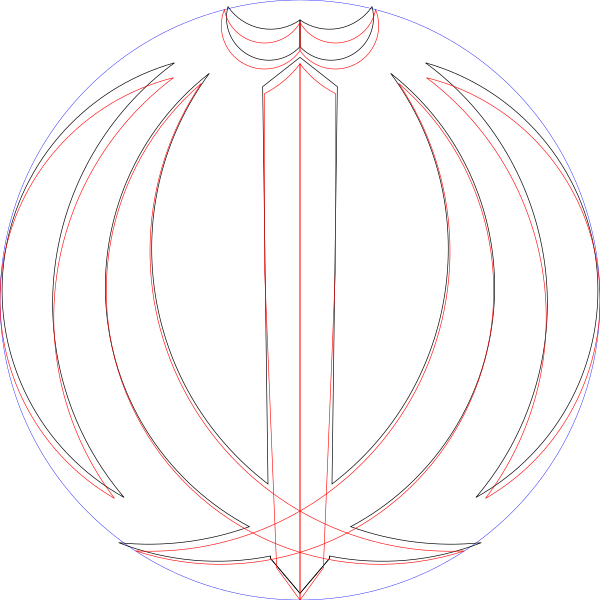 File:Comparision of Emblem of Iran.svg