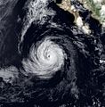 Image of Hurricane Cristina of the 1984 Pacific hurricane season on June 23 1984.