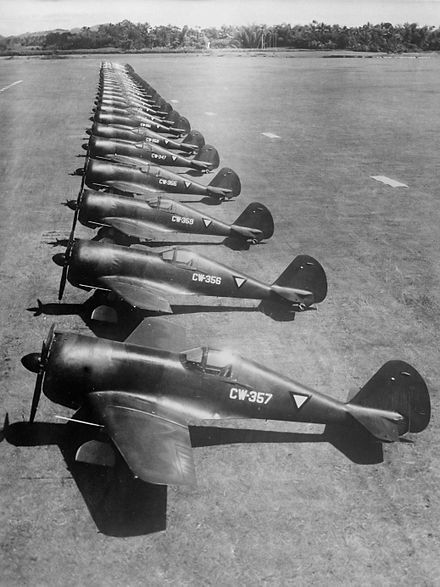 ML-KNIL Curtiss CW-21B lineup in 1941