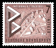 postage stamp for the International Building Exhibition