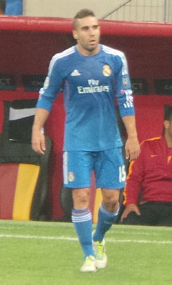 Carvajal avec le Real Madrid en 2013.