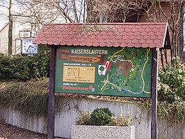 Signpost at the center of the village