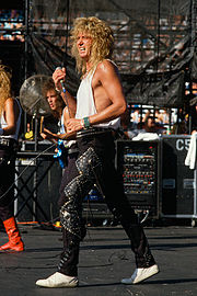 Coverdale performing with Whitesnake in 1987.