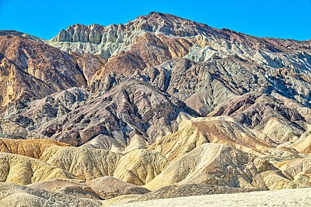 colourful geological formation in the Death valley