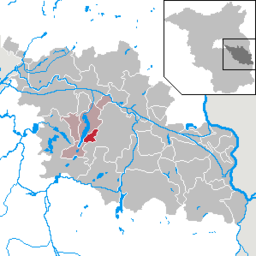 Läget för kommunen Diensdorf-Radlow i Landkreis Oder-Spree