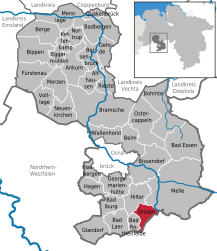 Dissen am Teutoburger Wald - Carte