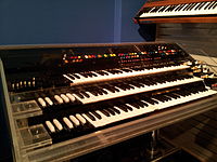 A three manual digital synthesizer organ.