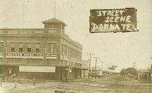 Donna, Texas was shown in a postcard mailed on November 15, 1916. Donna TX - Nov 15 1916.jpg