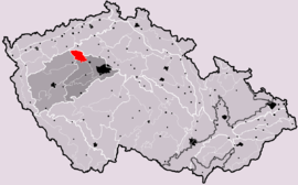 Džbán na mape Česka