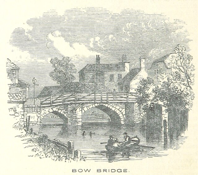 Bow Bridge depicted in 1851