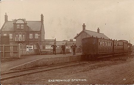 Easingwold railway station (postcard)