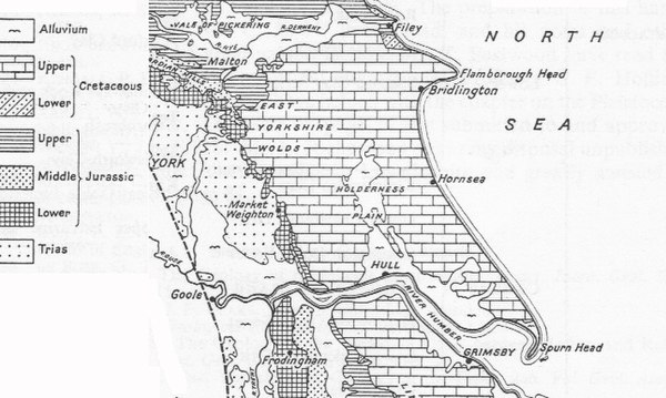 Solid geology of the East Riding