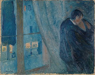 <i>Kiss by the Window</i> Painting by Edvard Munch