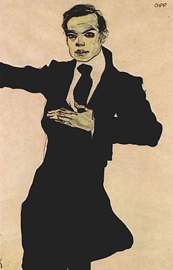 Max Oppenheimer portréja, Egon Schiele (1910)