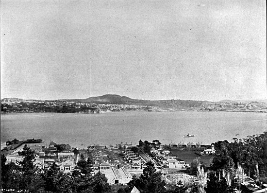 Looking across Auckland harbour