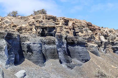 Erosion of tephra layers Lanzarote