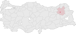 Byens og provinsens beliggenhed i Turkiet.