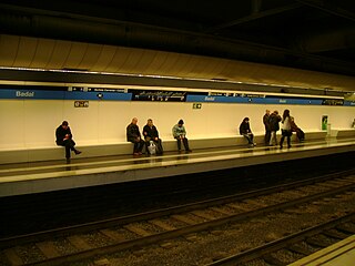 <span class="mw-page-title-main">Badal (Barcelona Metro)</span> Metro station in Barcelona, Spain