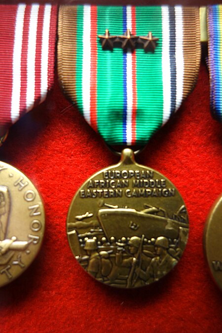ไฟล์:European African Middle Eastern Campaign medal - Fort Devens Museum - DSC07225.JPG