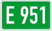 European Road 951 number DE.svg