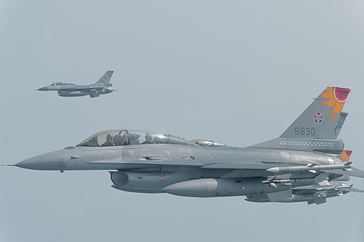 F-16 Fighting Falcons of ROCAF escorting the aircraft carrying President Tsai Ing-wen 20190321