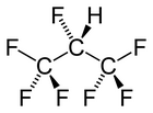 Fórmula estructural de 1,1,1,2,3,3,3-heptafluoropropano