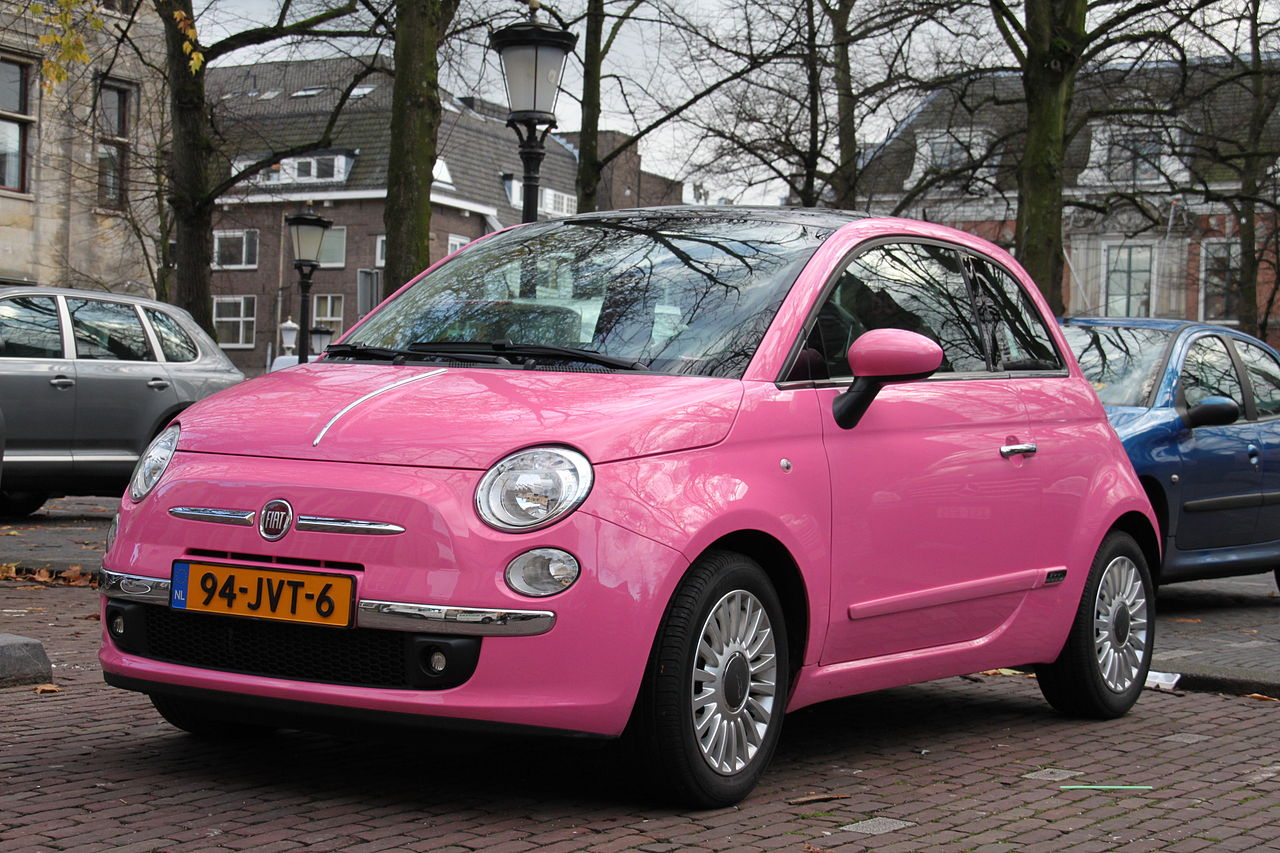 verkorten Langwerpig Dicteren File:Fiat 500 Roze.JPG - Wikimedia Commons