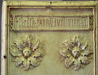 Consular diptych displaying Justinian's full name (Constantinople 521) Flavius Petrus Sabbatius Justinianus 02.JPG