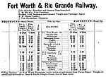 Vignette pour Fort Worth and Rio Grande Railway
