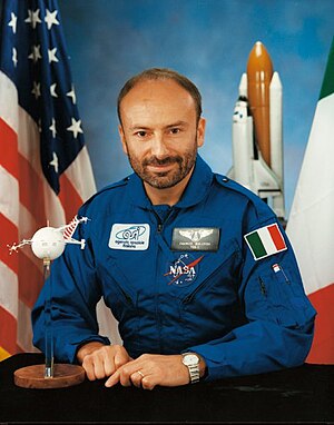The Italian astronaut Franco Malerba