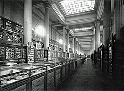 Gallery of crystals gemstones and minerals, MNHM, Paris, 1924 (interior)