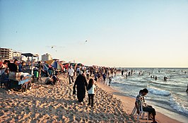 Het strand bij Gaza-Stad