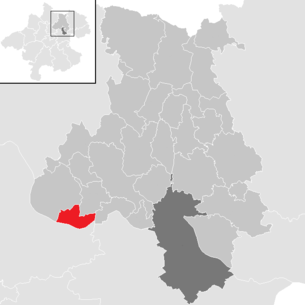 Location of the municipality of Goldwörth in the Urfahr-Umgebung district (clickable map)