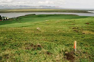 View from the foot of Dyrfjöll over the bay of Héraðsflói